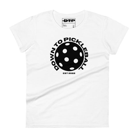 Down To Pickleball Blk Women's Short Sleeve T-Shirt