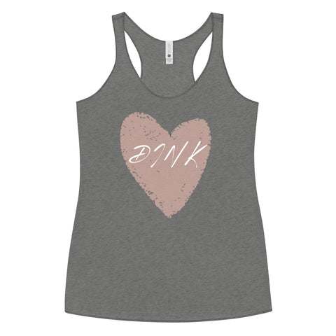 Dink Pink Hrt Women's Racerback Tank Top