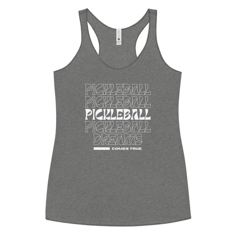Pickleball Comes True Women's Racerback Tank Top