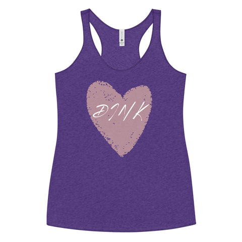 Dink Pink Hrt Women's Racerback Tank Top