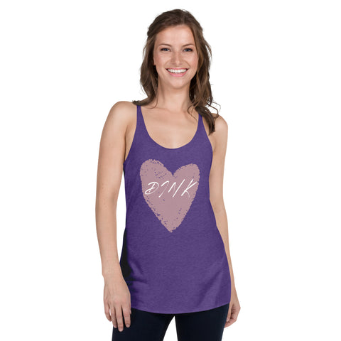 Dink Pink Hrt Women's Racerback Tank Top