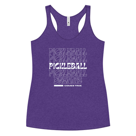 Pickleball Comes True Women's Racerback Tank Top