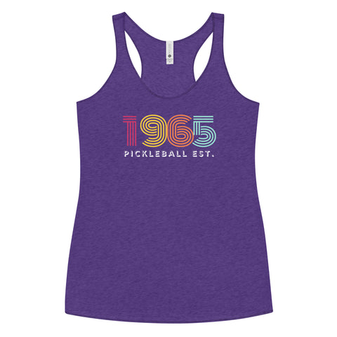 1965 Pickleball Est Women's Racerback Tank