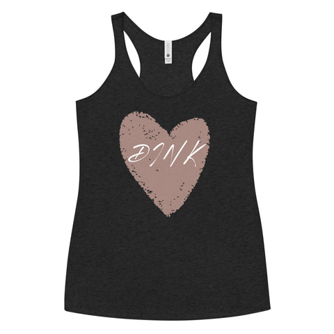 Dink Pink Hrt Women's Racerback Tank Top
