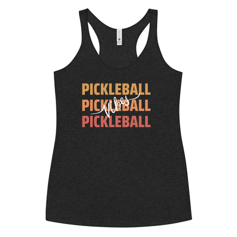 Pickleball Vibes Women's Racerback Tank Top