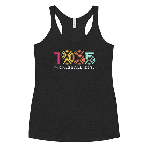 1965 Pickleball Est Women's Racerback Tank