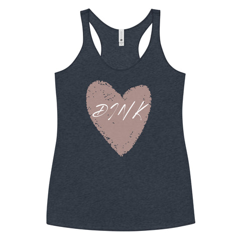 Dink Pink Hrt Women's Racerback Tank Top