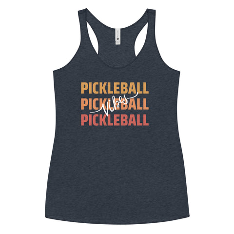 Pickleball Vibes Women's Racerback Tank Top