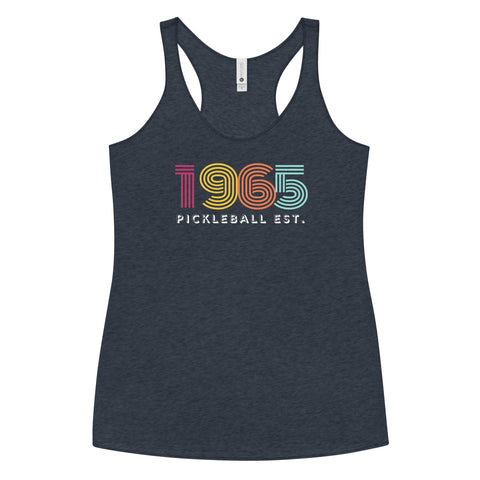 1965 Pickleball Est Women's Racerback Tank