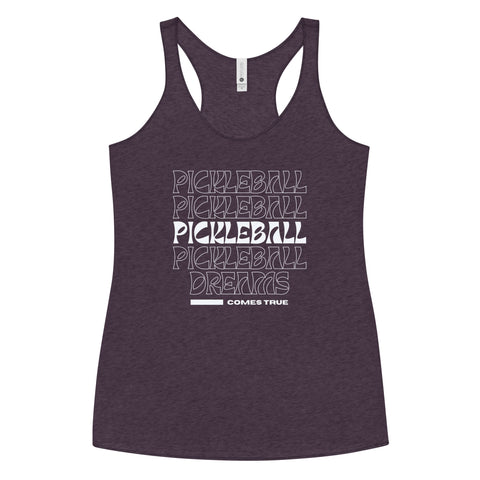 Pickleball Comes True Women's Racerback Tank Top