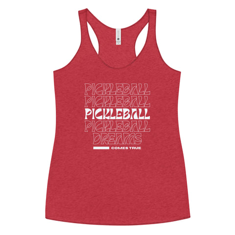 Pickleball Comes True Women's Racerback Tank Top