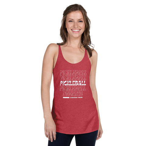 Pickleball Comes True Women's Racerback Tank Top