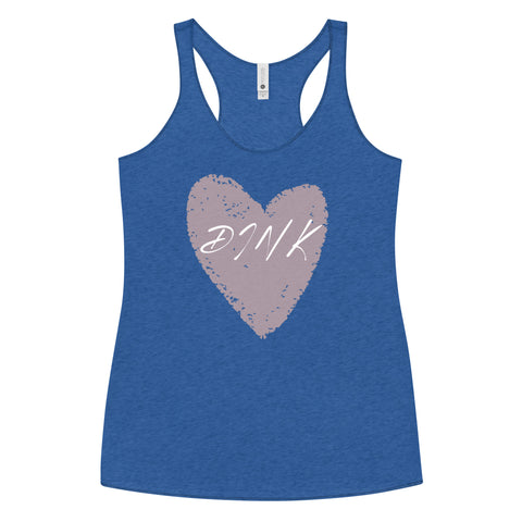 Dink Pink Hrt Women's Racerback Tank Top