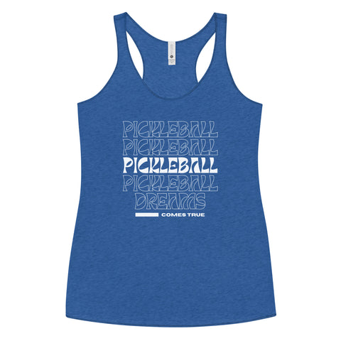 Pickleball Comes True Women's Racerback Tank Top