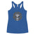 Black White Skull King Minimalist Women's Racerback Tank Top