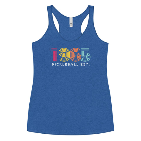 1965 Pickleball Est Women's Racerback Tank