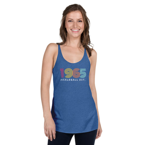 1965 Pickleball Est Women's Racerback Tank