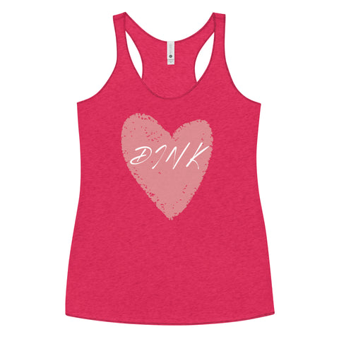 Dink Pink Hrt Women's Racerback Tank Top