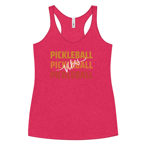 Pickleball Vibes Women's Racerback Tank Top