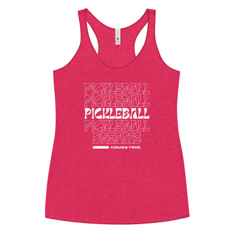 Pickleball Comes True Women's Racerback Tank Top
