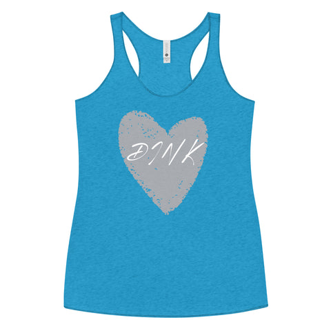 Dink Pink Hrt Women's Racerback Tank Top