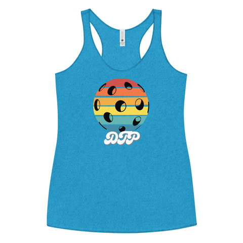 Black And Colorful Dark Retro Women's Racerback Tank Top