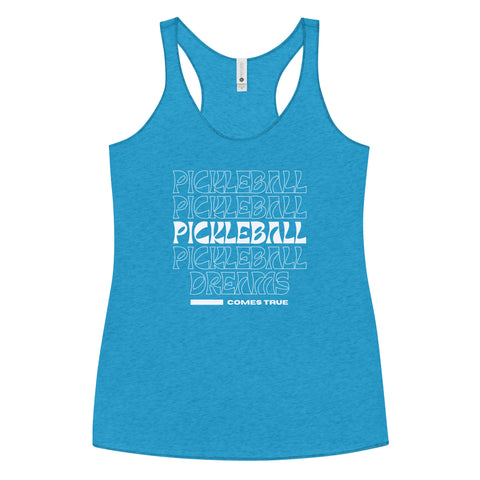 Pickleball Comes True Women's Racerback Tank Top