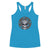 Black White Skull King Minimalist Women's Racerback Tank Top